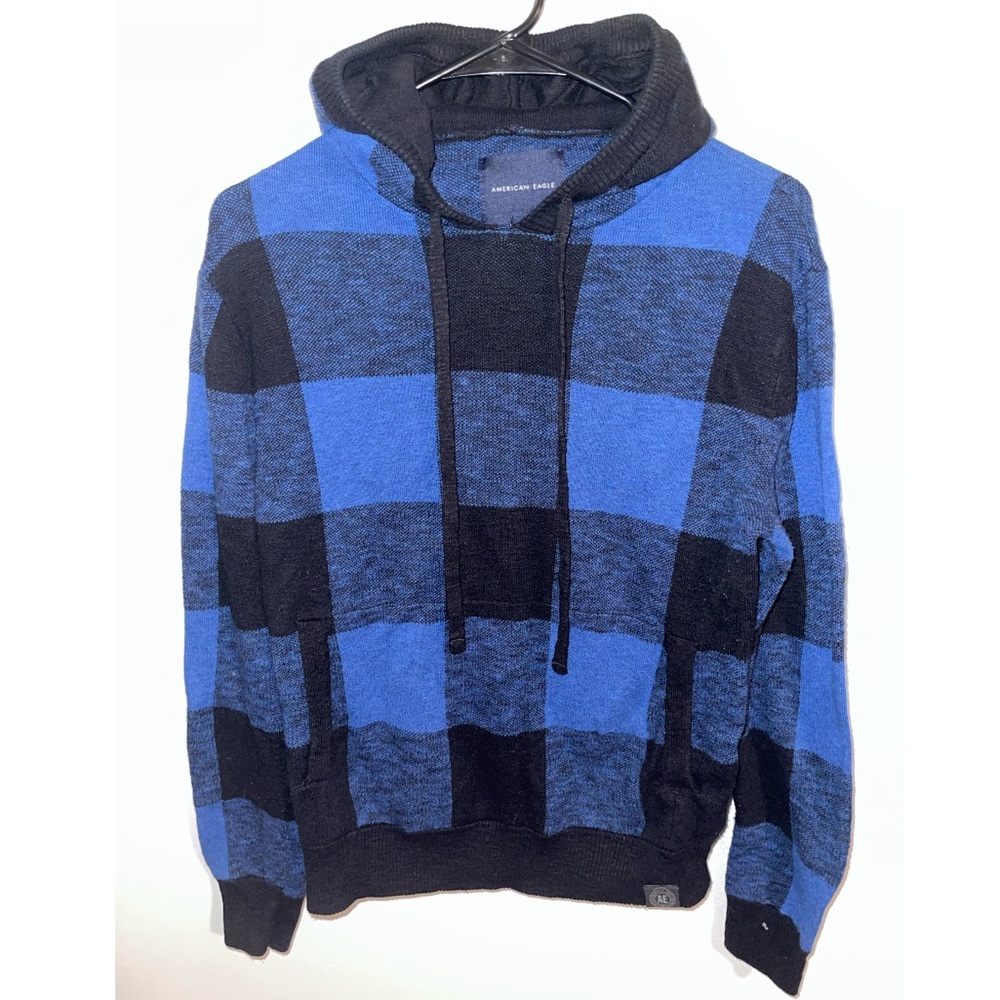Blue and black American Eagle hoodie